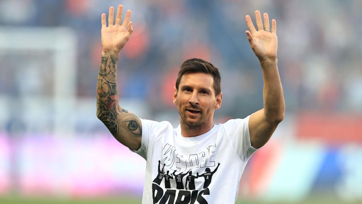 Messi belum menjalani debut dengan PSG. Foto: Getty Images/David Rogers