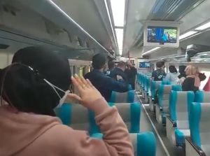 Rayakan HUT ke-76 RI, KAI Kibarkan Merah Putih di Dalam Kereta