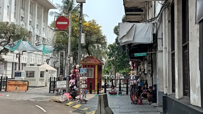 Suasana Kawasan Wisata Kota Tua pada Rabu (18/8/2021) siang