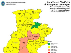 Sepekan, 1 dari 27 Kecamatan di Lamongan Zona Hijau