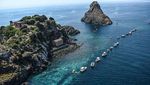 Warga Italia Ngadem di Pantai Gegara Gelombang Panas