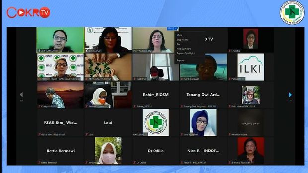 Diskusi virtual penurunan harga tes PCR oleh persatuan laboratorium dan rumah sakit