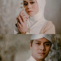 Gaya hijab Lesti yang anggun dan simpel di foto prewedding mendapatkan pujian dari warganet. Woyyy dede pangling bangetttt😍😍😍😍, kata @andreakalyla. Masya Allah... dede cantik bangeett😍😍, puji akun @riekaolly__. Foto: Dok.Instagram @kiranaweddingplaner.