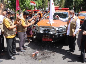 Diluncurkan, Mobil Masker BNPB Bali Bagi-bagi 500 Ribu Masker