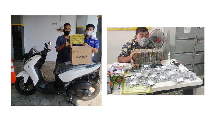 Pria asal Semarang beli Yamaha Lexi pakai uang recehan