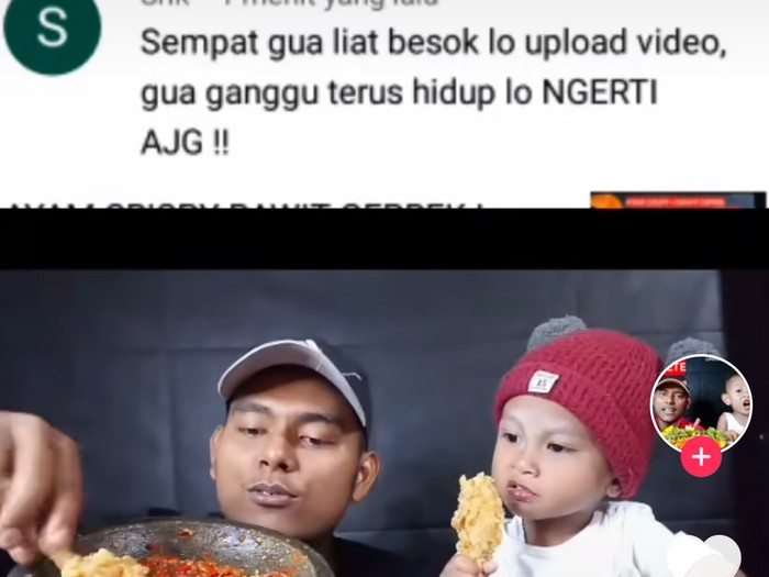 Sedih! Bikin Konten Mukbang Bareng Keluarga, Pria Ini Disebut Miskin dan Kampungan