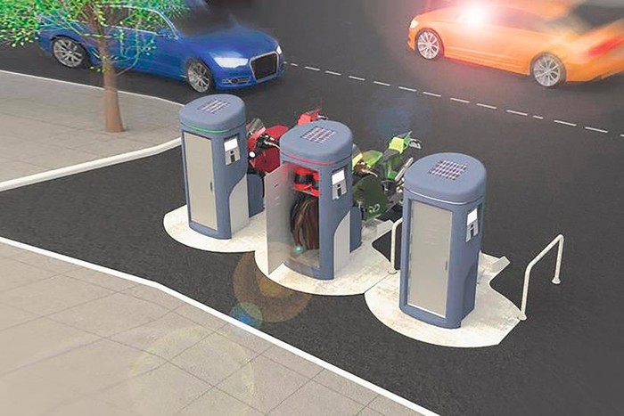 Tempat parkir motor di masa depan
