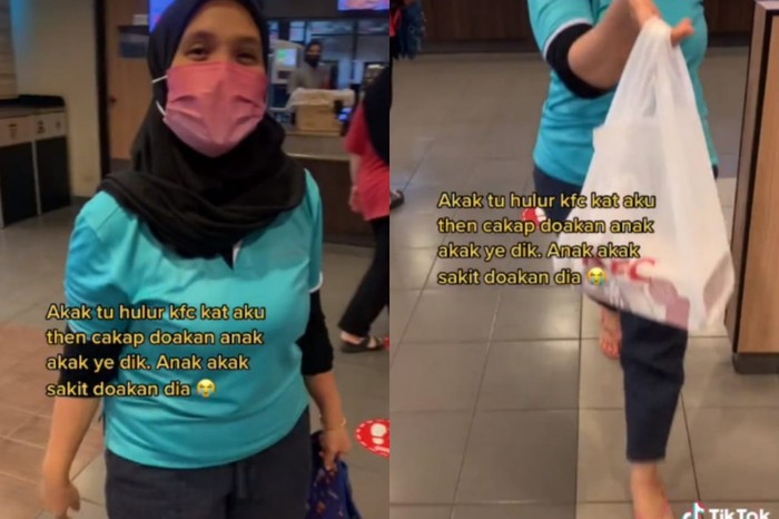 Wanita Traktir Kurir Makanan Ayam Goreng KFC