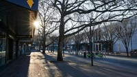 Area pejalan kaki yang kosong pada 20 Agustus 2021 di Canberra, Australia.