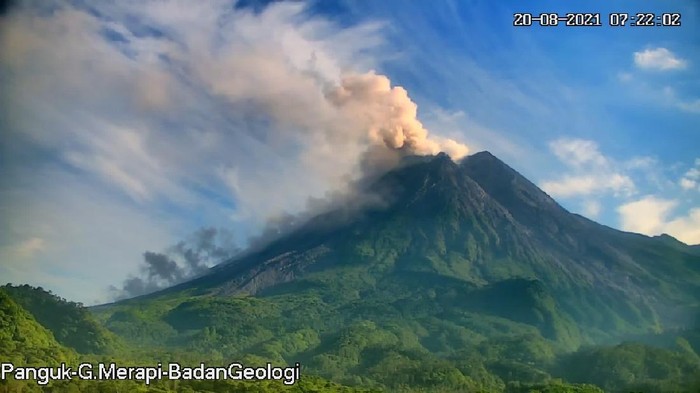 Erupsi Gunung Merapi 07.20 WIB, 20/8/2021