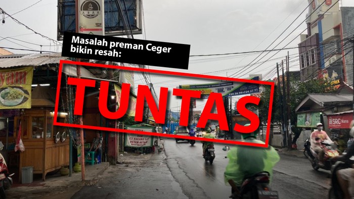 Masalah preman Ceger bikin resah: Tuntas. (Repro: Tim Infografis detikcom)