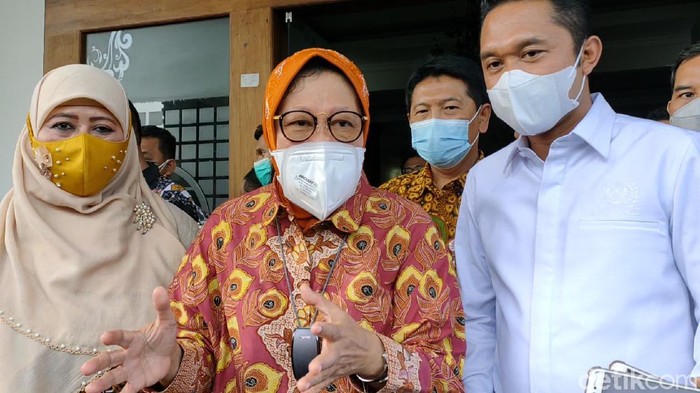 Mensos Tri Rismaharini di Sragen, Jumat (20/8/2021).