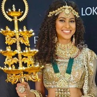 Inilah penampakan kostum nasional dari India yang dipakai oleh Aavriti Choudhary. (Foto: Instagram)