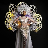 Eoanna Constanza dari Republik Dominika memesona dengan kostum yang extravaganza. (Foto: Instagram)