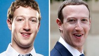 Ini Mark Zuckerberg, pendiri Facebook ini tampangnya tak jauh berubah ya? (© David Yellen / Contributor / Getty Images, © Chesnot / Contributor / Getty Images)