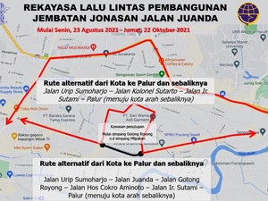 Jalan Juanda Solo Ditutup 2 Bulan, Begini Pengalihan Arus Lalinnya