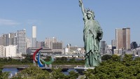 Simbol Three Agitos pun telah dipasang untuk menyambut Paralimpiade Tokyo 2020.