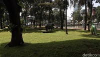 Jenis tanaman seperti meranta bali, palem kol, crossandra, loropetalum, aistasia, kadaka, dan simbar menjangan, ditanam di Taman Marta Tiahahu.