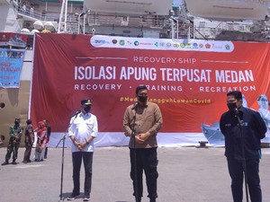 Bobby Fokuskan Warga Medan Isolasi Terpusat di KM Bukit Raya