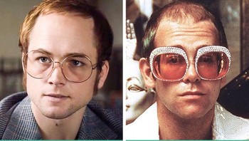 Taron Egerton sebagai Elton John di film Rocketman. Foto: Brightside