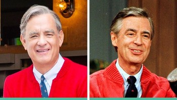 Tom Hanks sebagai Mister Rogers di film A Beautiful Day in the Neighborhood. Foto: Brightside
