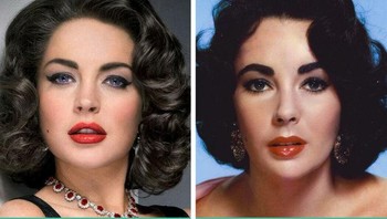 Lindsay Lohan sebagai Elizabeth Taylor di film Liz & Dick. Foto: Brightside