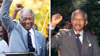 Morgan Freeman sebagai Nelson Mandela di film Invictus. Foto: Brightside