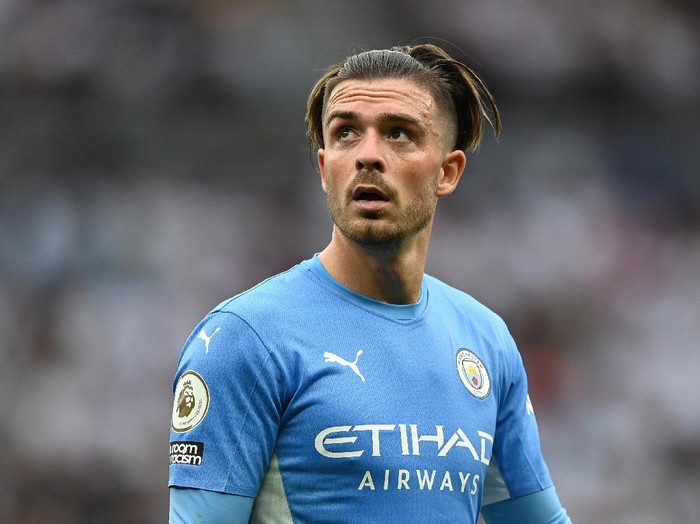 LONDON, ENGLAND - AUGUST 15:  Jack Grealish of Manchester City during the Premier League match between Tottenham Hotspur  and  Manchester City at Tottenham Hotspur Stadium on August 15, 2021 in London, England. (Photo by Shaun Botterill/Getty Images)