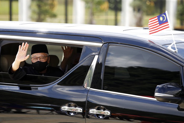 Ismail Sabri Yaakob Malaysia's new Prime Minister Ismail Sabri Yaakob gestures as he leaves the National Palace after swearing-in ceremony in Kuala Lumpur, Malaysia, Saturday, Aug. 21, 2021. Ismail was sworn in Saturday, bringing back the rule of the country's longest-governing political party, but he faces a tall task in uniting a polarized society and reviving a slumping economy amid a worsening pandemic. (AP Photo/Lai Seng Sin)