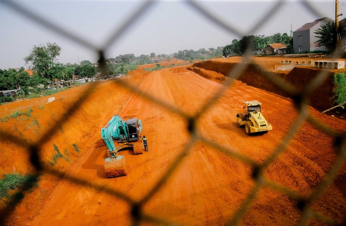 Penampakan Terkini Proyek Tol Cijago Ruas Kukusan-Cinere Proyek Tol Cinere-Jagorawi (Cijago) Seksi 3, Kukusan-Cinere terus dikerjakan. Begini progres terkini proyek tol tersebut, Sabtu (21/8/2021)