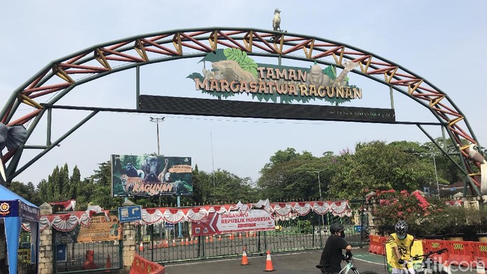 Taman Margasatwa Ragunan belum beroperasi. Warga belum bisa berolahraga outdoor di lokasi (Firda Cynthia/detikcom)