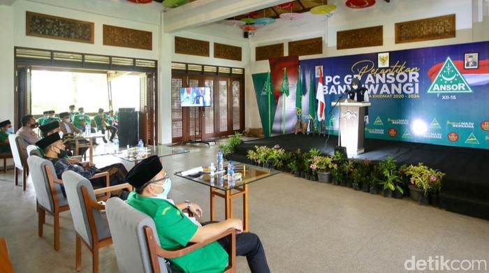 bupati ipuk hadiri pelantikan Pengurus PC GP Ansor 2020-2024