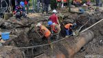 Ini Lho Pipa PDAM yang Pecah dan Bikin Banjir Jalan di Bandung