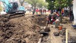 Ini Lho Pipa PDAM yang Pecah dan Bikin Banjir Jalan di Bandung