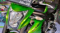 Motor gede Kawasaki Er-6n yang ditumpang Ustad Uje saat mengalami kecelakaan.