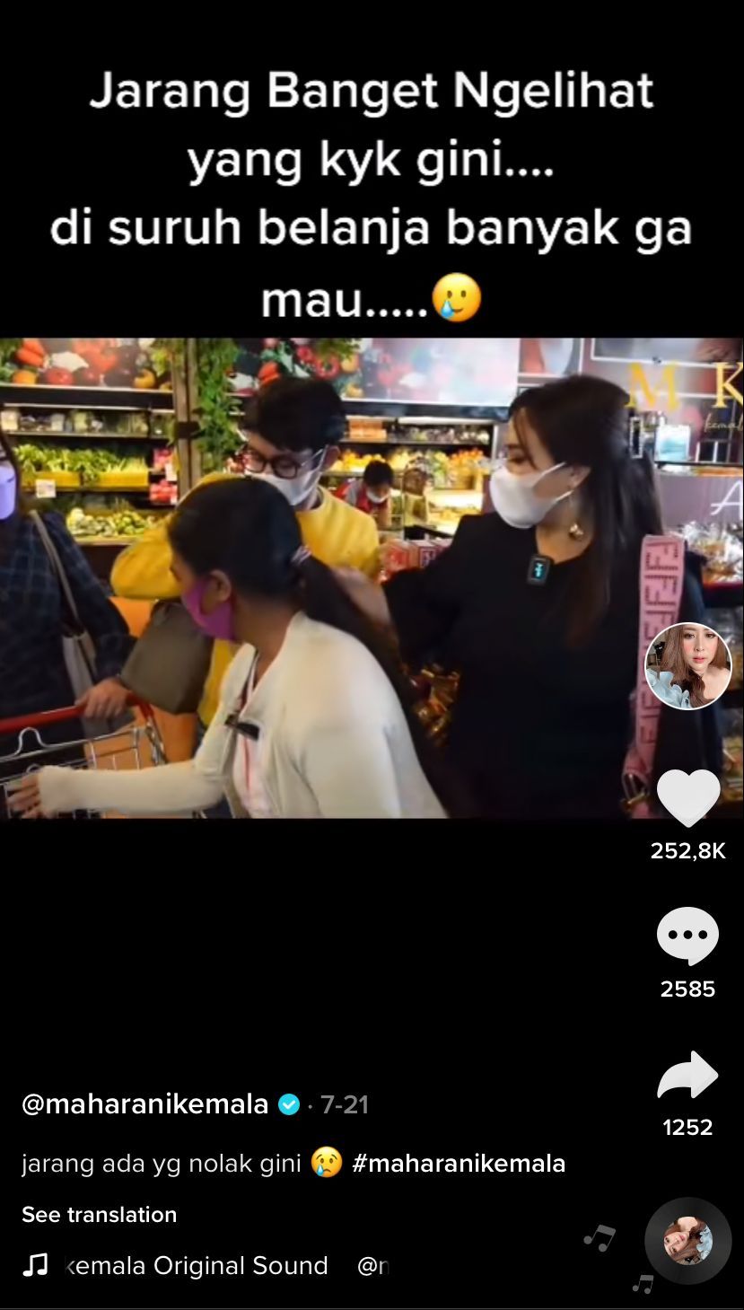 Maharani Kemala Pakai Nampan Hermes Rp 15 Juta dan Makan Kerupuk Kanji di Private Jet