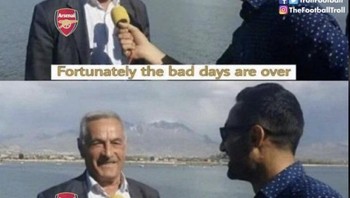 Untungnya hari yang buruk sudah berlalu, sekarang adalah hari yang lebih buruk, kata Arsenal. Foto: Twitter