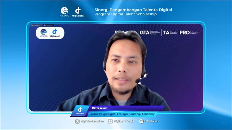 Pembukaan Program DTS bertemakan Sinergi Pengembangan Talenta Digital berlangsung secara virtual dan disiarkan secara LIVE melalui Zoom, YouTube Kominfo, serta YouTube Digitalent Media.