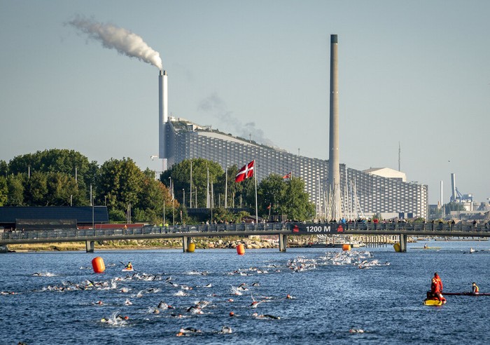 COPENHAGEN, DENMARK - AUGUST 22: Start of the Age group swim leg during the IRONMAN Copenhagen on August 22, 2021 in Copenhagen, Denmark. (Photo by Alexander Koerner/Getty Images for IRONMAN)
