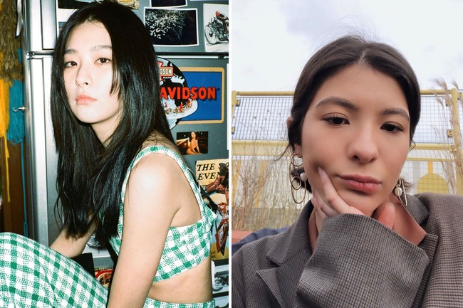 Putri Wulan Guritno, Shalom Razade disebut-sebut mirip dengan Seulgi Red Velvet. Keduanya memiliki fitur wajah serupa dan gaya berpakaian yang tak jauh berbeda. Foto: dok Instagram hi_sseulgi, dok Instagram sharazaaa
