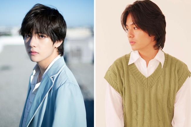 Penggemar Angga Yunanda melihat kemiripannya dengan V BTS setelah memanjangkan rambut. Pemain Dua Garis Biru itu memiliki hidung mancung dan garis rahang yang tegas seperti V. Foto: dok Naver x Dispatch, dok Instagram anggayunandareal16