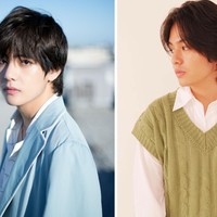 Penggemar Angga Yunanda melihat kemiripannya dengan V BTS setelah memanjangkan rambut. Pemain Dua Garis Biru itu memiliki hidung mancung dan garis rahang yang tegas seperti V. Foto: dok Naver x Dispatch, dok Instagram anggayunandareal16