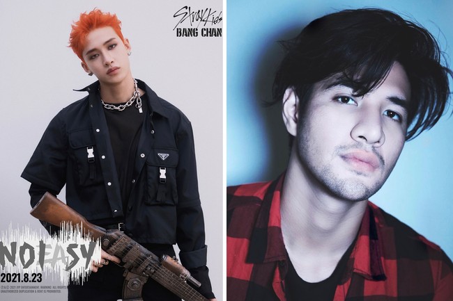 Bintang sinetron Anak Jalanan, Ammar Zoni diakui memiliki kemiripan dengan Bang Chan Stray Kids. Keduanya punya bentuk mata, hidung, dan bibir yang serupa. Foto: dok JYP Entertainment, dok Instagram ammarzoni