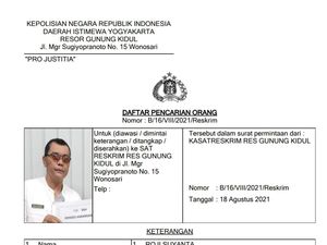Lurah di Gunungkidul Jadi DPO Kasus Korupsi Uang Pembebasan Lahan