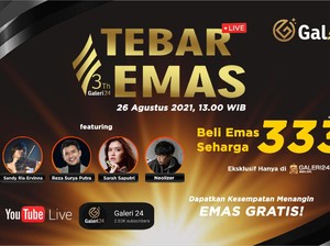 Galeri 24 Tebar Emas Gratis di Acara Perayaan HUT Ke-3