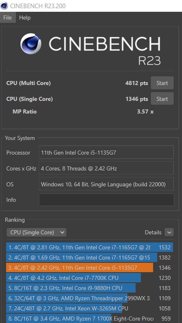 Hasil benchmark Asus Vivobook Ultra 15 Hasil benchmark Asus Vivobook Ultra 15
