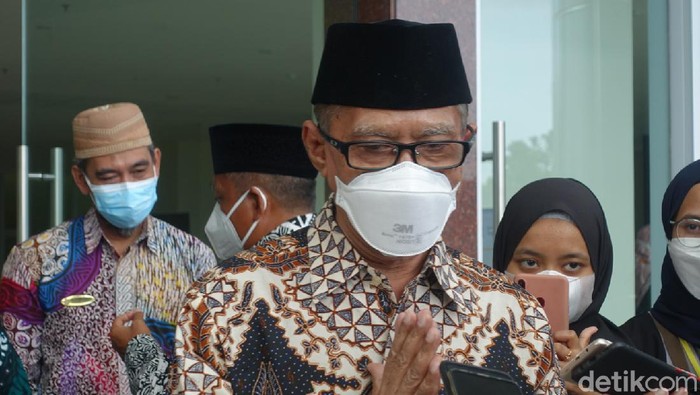 Ketum PP Muhammadiyah Haedar Nashir, Sleman, Rabu (25/8/2021).