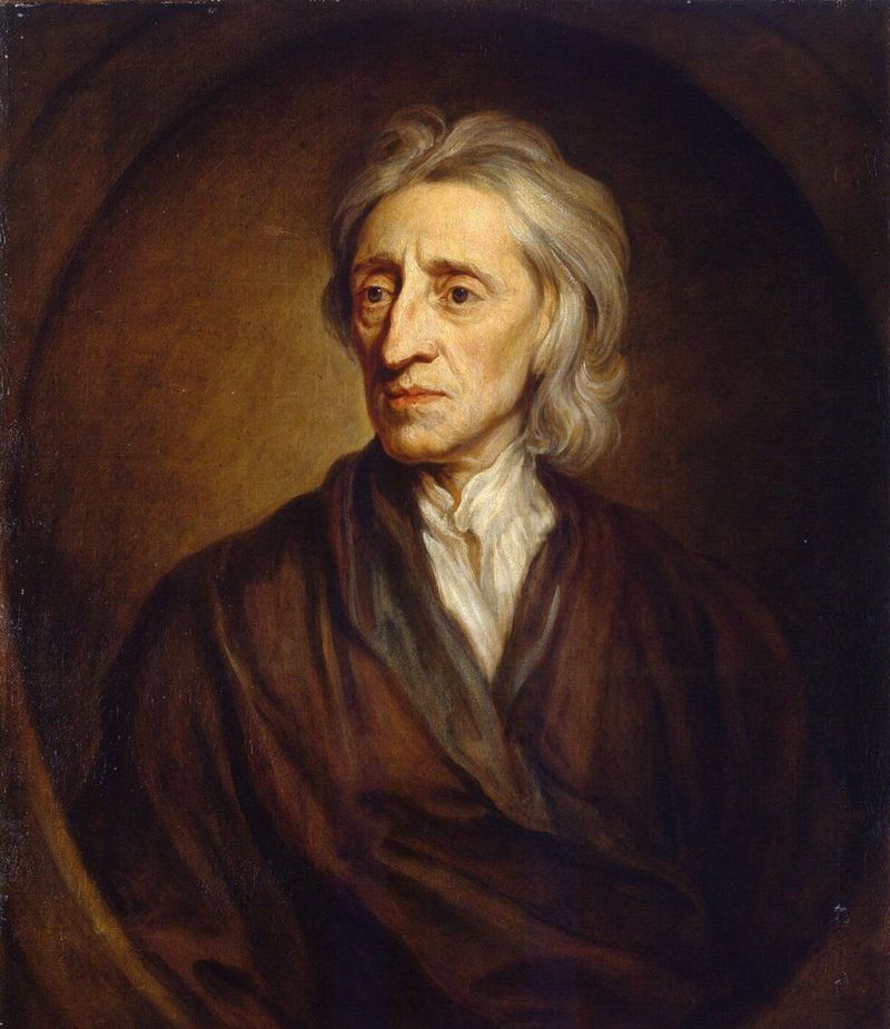 Lukisan potret John Locke oleh Godfrey Kneller. John Locke adalah pengusul teori pembagian kekuasaan.