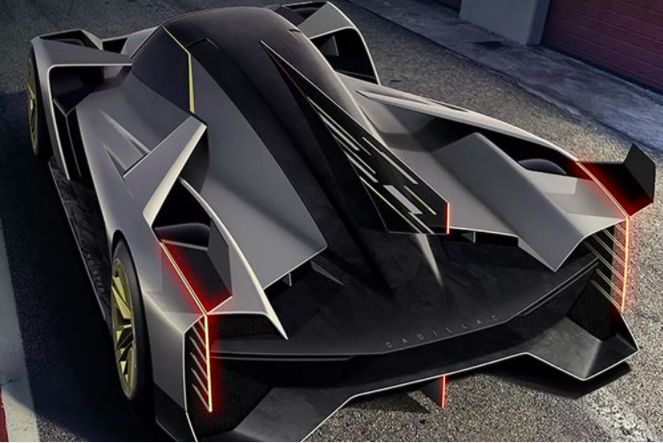 Mobil balap Cadillac pada ajang Le Mans 24 Hours.