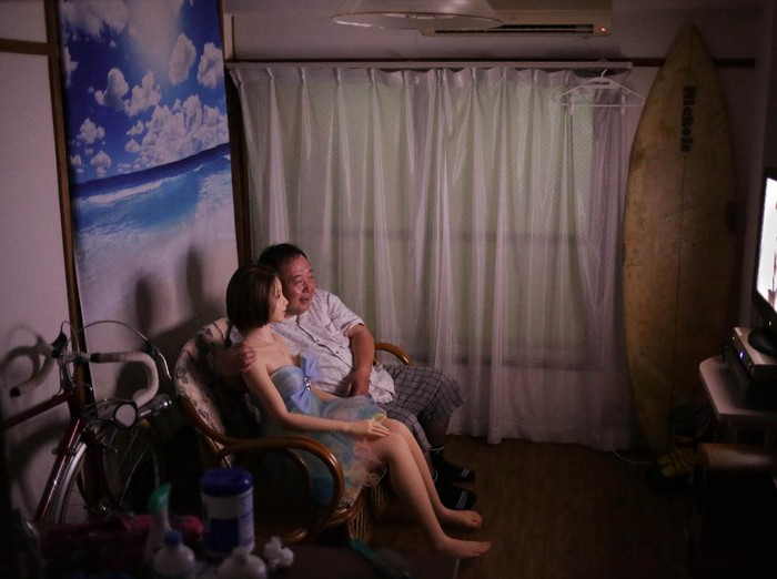 Senji Nakajima GUNMA, JAPAN - JUNE 25: Senji Nakajima looks for clothes for his Love Doll Saori on June 25, 2016 in Gunma, Japan. Senji Nakajima, 61 years old, lives with his life-size love doll named Saori in his apartment in Tokyo, Japan. Nakajima, married with two children, who lives away from home for work, first started his life with Saori six years ago. At first, he used to imagine as if the doll was his first girl friend, and used it only for sexual purposes to fill the loneliness, but months later, he started to find Saori actually has an original personality. She never betrays, not after only money. Im tired of modern rational humans. They are heartless, Nakajima says, for me, she is more than a doll. Not just a silicon rubber. She needs much help, but still is my perfect partner who shares precious moments with me and enriches my life. (Photo by Taro Karibe/Getty Images)